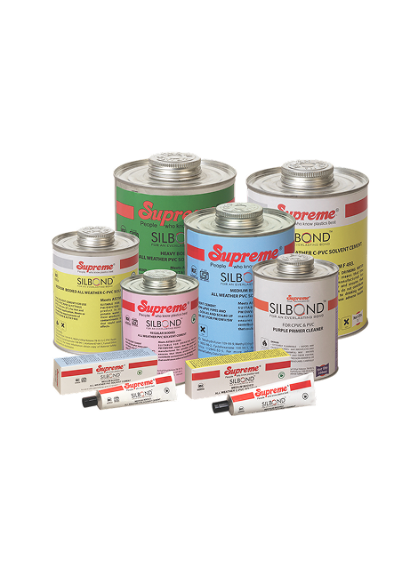 Silbond Solvent Cements & Silaid Rubber Lubricant